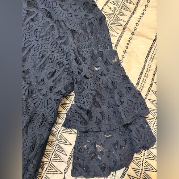 Navy Blue Lace Dress - Picture 2 of 6